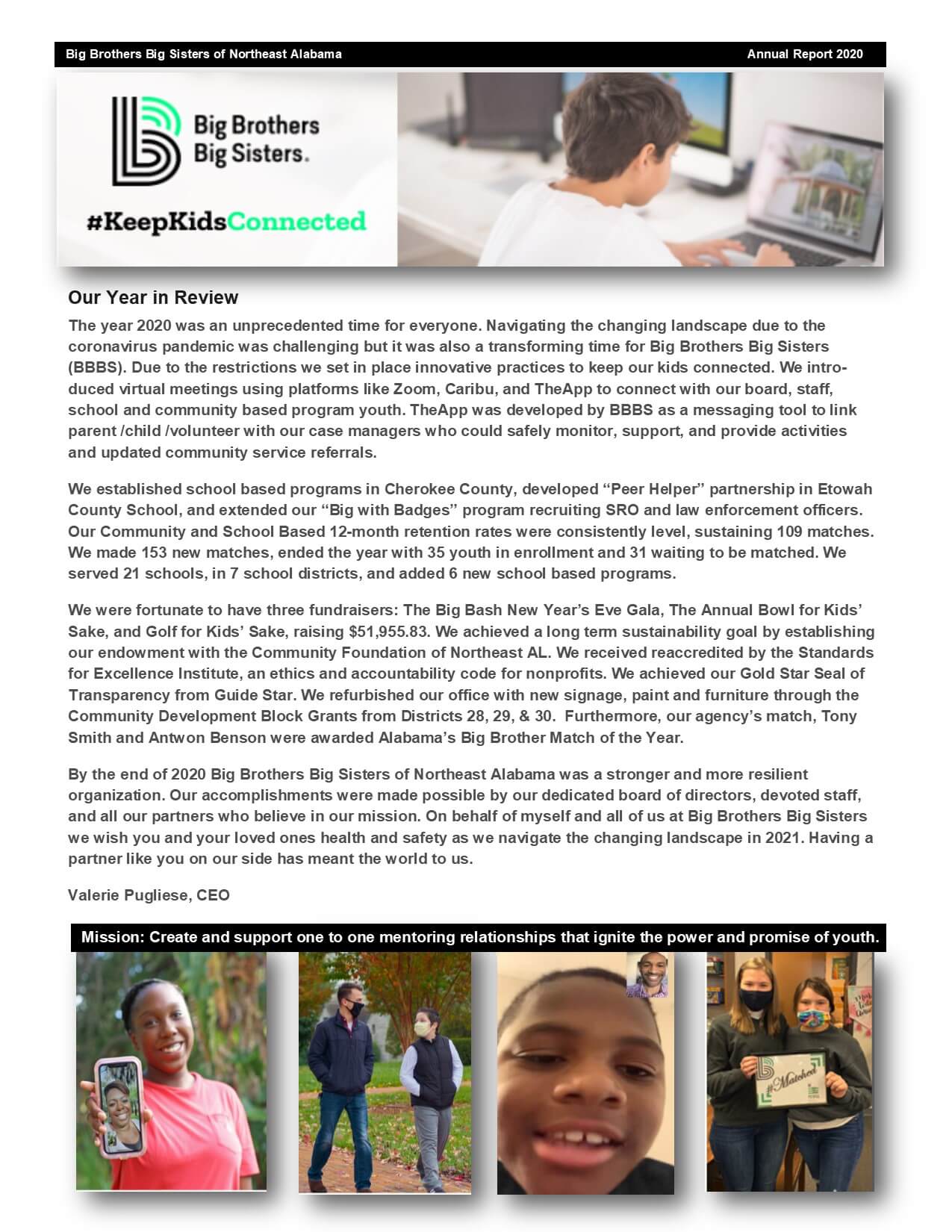 Big Brothers Big Sisters Annual Report 2020-pg1